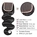 ZXZ Brazilian Body Wave Lace Closure 4x4 Free Part Swiss Lace Closure 130% Density Virgin Remy Human Hair Natural Color (10inch, BODY)
