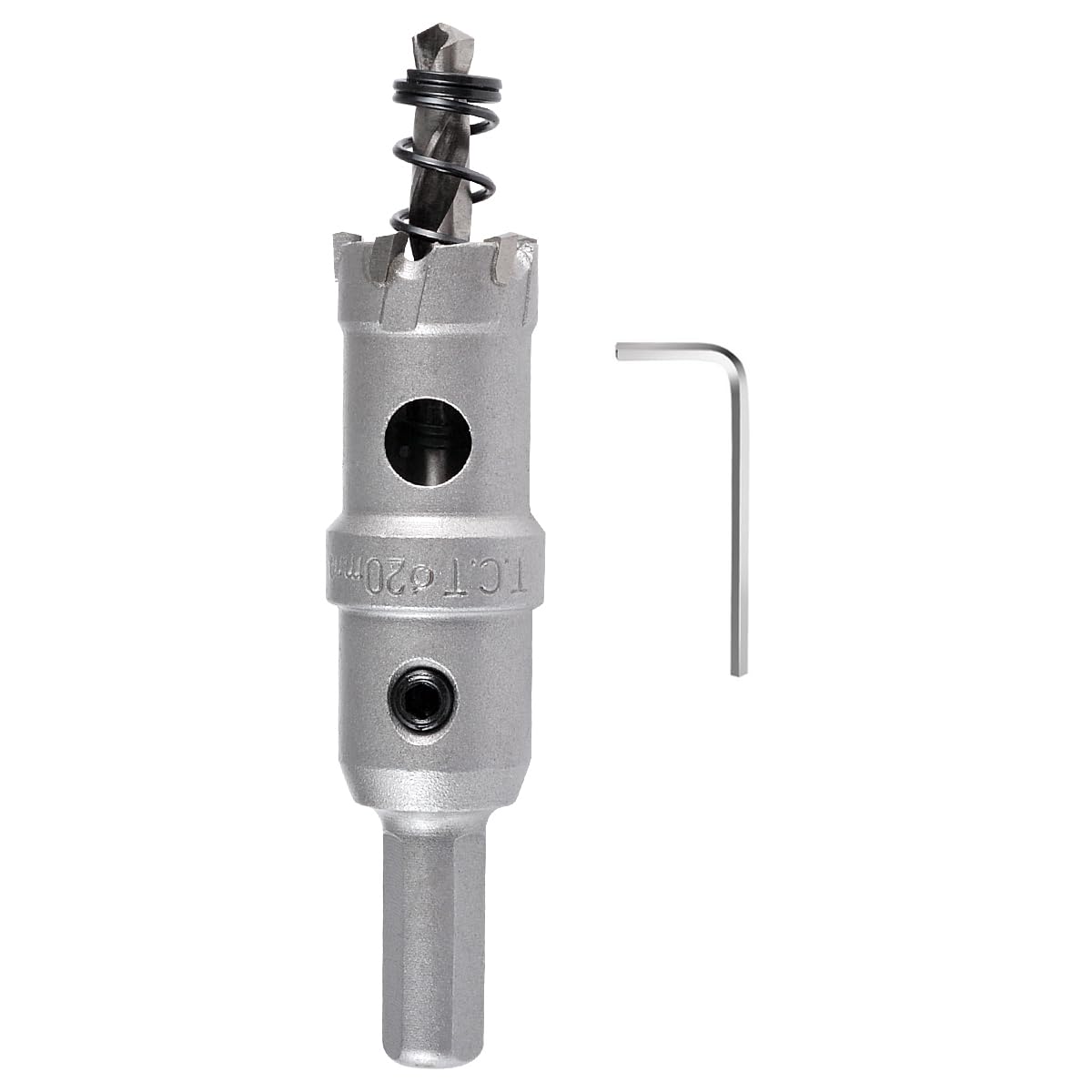 KATUR TCT Carbide Hole Saw Drill Bit 20mm, Tungsten Carbide Tipped Hole Cutter, Heavy Duty Industrial Grade Hole Cutter for Stainless Steel, Metal, Iron, Alloy, Copper, Wood, Plastics