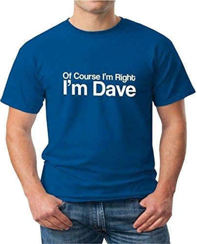 Rhino and Mugsy of Course IM Right IM Dave - Royal Blue T Shirt Various Sizes
