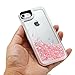 iPhone 7 Case, iPhone 7 Liquid Case, iPhone 8 Case, VEGO Glitter Sparkle Bling Flowing Floating Case Cover Fashion Creative Design for Girls for Apple iPhone 7 (2016) / iPhone 8 (2017) (Pink)