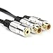 Tisino RCA Female to 3.5mm Female Mini Jack Stereo Splitter Audio Y Adapter Cable - 8 Inches/20 cm