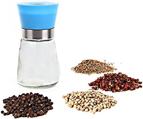 Anca Demi 2 Set of Salt and Pepper Shakers - Pepper Mills and Grinder Set with Adjustable Coarseness Blue