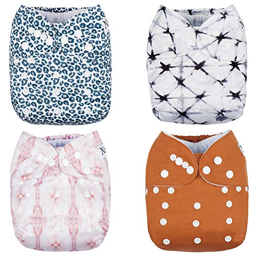 Jungle Cat Baby Cloth Pocket Diapers 7 Pack, 7 Bamboo Inserts, 1 Wet Bag by Nora's Nursery - Thumbnail 3