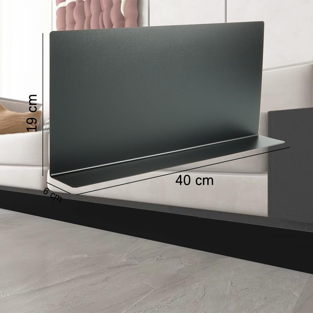 Condition photo showing New/Like New for rictine black toy blockers for furniture, 8 pack 16" l x 7.5" h under bed blocker for pets, adjustab