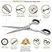 HHR Professional Hairdressing Grooming Hair Scissors Haircutting Barber Salon Shears Mustache Beard Hairdresser Styling Thinning Trimming Hair Cutting Kids Men Women 5.5 Stainless Steel 1YEAR WARRANTY
