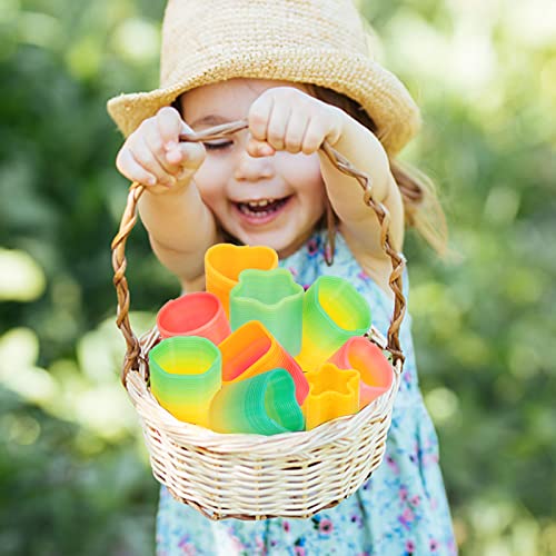 JOHOUSE Mini Magic Springs Bulk, 36PCS Rainbow Coil Spring Toys Magic Slinky Fidget Toys for Stress Relief Kids Halloween Party Favors Trick or Treat Toys