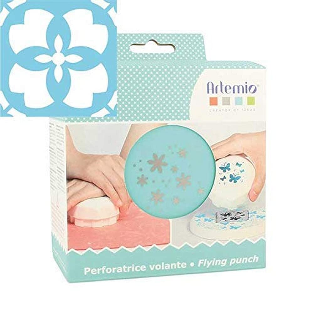 Artemio Flying Stained Glass Hole Punch, Metal, multicoloured, 12.5 x 7 x 12.5 cm