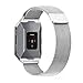 For Fitbit Ionic Watch Bands, bayite Stainless Steel Milanese Loop Metal Replacement Strap with Unique Magnet Lock Accessories for Fitbit Ionic, Small and Large for Women Men, 9 Colors