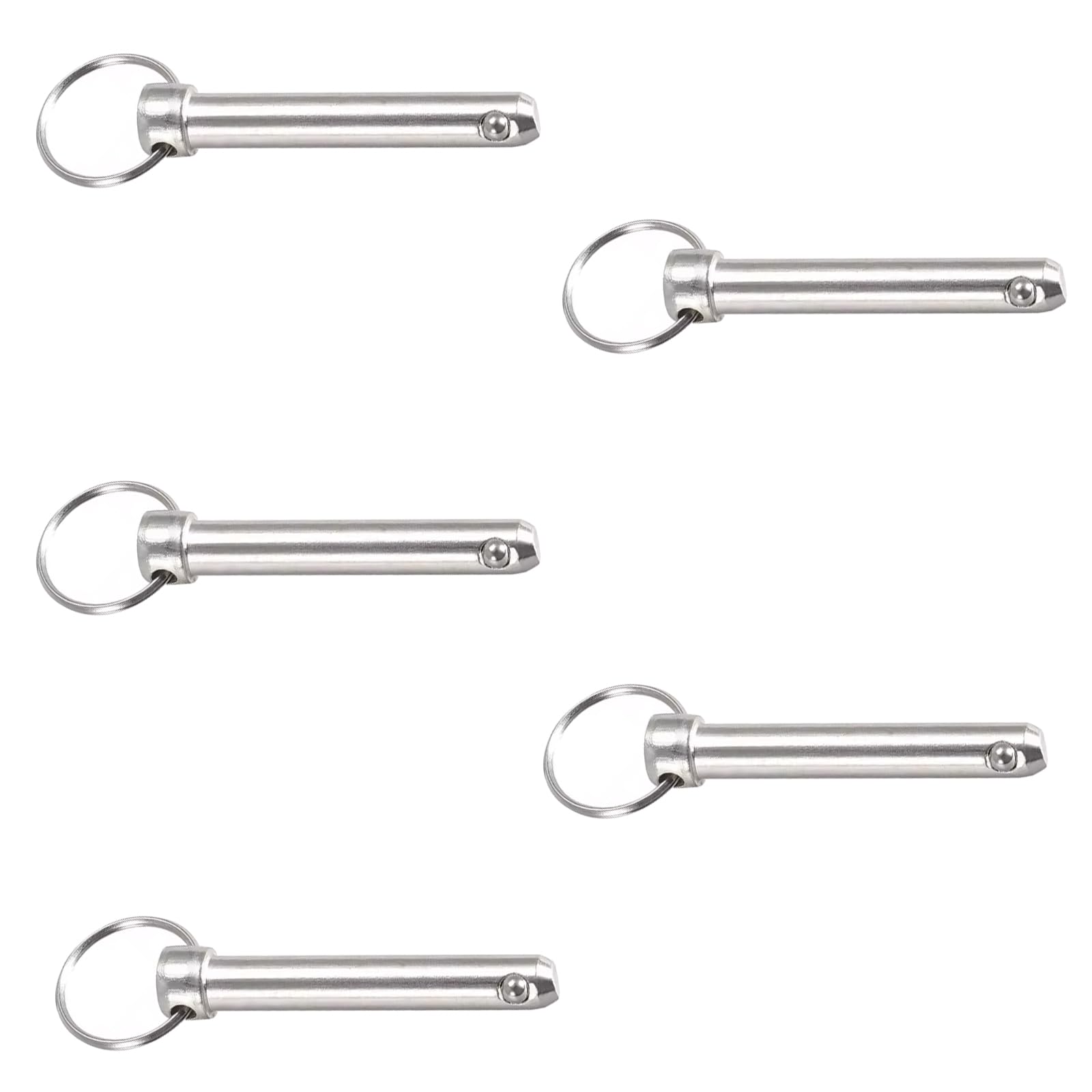 Leliafleury 5Pcs Quick Release Pins 10mm x 60mm Carbon Steel Pull Pin Locking Pins for Boat Bimini Top Marine Hardware
