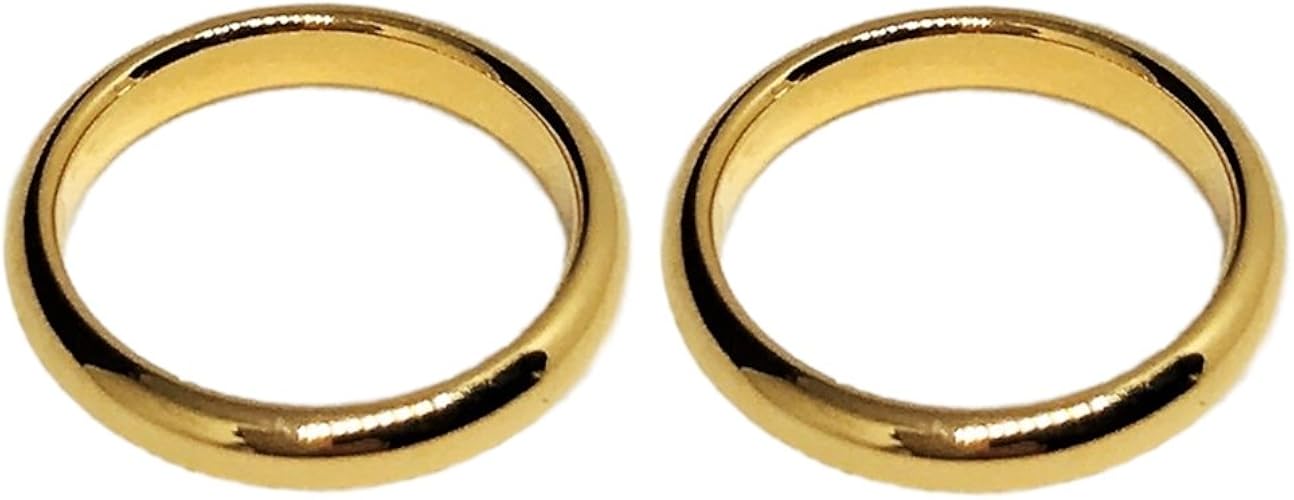 Amazon ゴールド 金 磁気 リング レディース 健康 血行 メンズ おしゃれ ネックレス トップ かわいい ゴールド 12号 2本セット リング 通販
