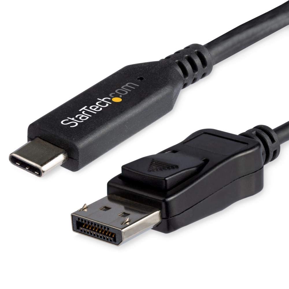 StarTech.com 6ft/1.8m USB C to DisplayPort 1.4 Cable, 4K/5K/8K USB Type-C to DP 1.4 Alt Mode Video Adapter Converter