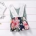 Gotd Baby Girl Romper Sleeveless Floral Jumpsuit Outfits Clothes (6 Months, Blue)