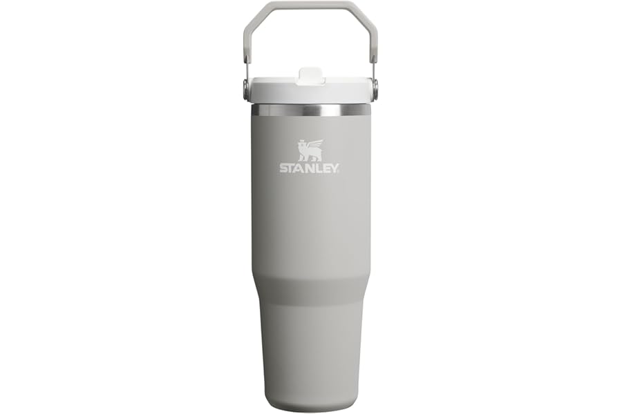 STANLEY IceFlow 2.0 Flip Straw Tumbler with Handle 30 oz | Twist On Lid and Flip Up Straw | Leak Resistant Water Bottle | Insulated Stainless Steel | BPA-Free | Ash