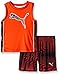 PUMA Little Boys' Active Tank and Short Set, Orange, 6