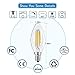 E12 LED Bulbs Candelabra LED Light Bulbs with E12 Base 40W Equivalent Halogen Replacement Warm White 2700K 4W Filament Candle Light Bulbs with 400 Lumen 6 Packs by COOWOO