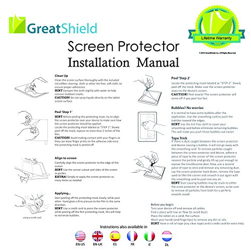 GreatShield (3 Pack) Anti-Glare Matte Screen Protector Film Shield for Amazon Kindle Paperwhite, Kindle (2016-2009), Kindle Touch, Kindle Keyboard, Kindle Voyage, Kindle Oasis and Kobo Aura Edition 2