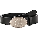 ALAIX Women's Black Leather Belt with Silver/Gold Buckle Western Jeans Y2K Punk Pants Belt Black and Silver Belts for Women
