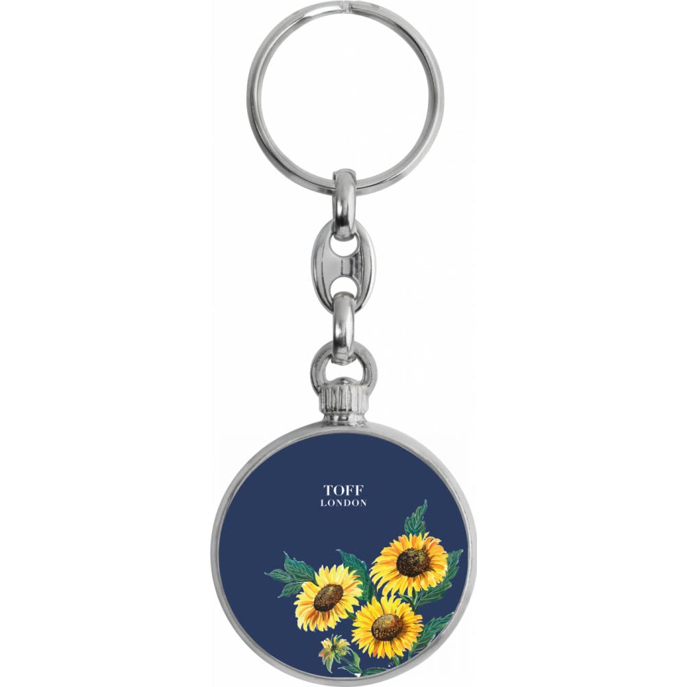 Toff London Yellow Sunflower Flower Keyring