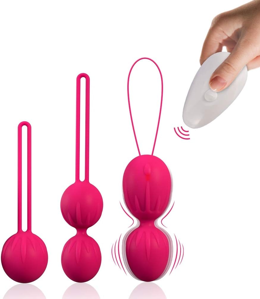 Kegel Balls Exercise Weights for Tightening, 3 in 1 Ben Wa Balls for Women with Remote and 10 Vibration Modes, for Beginners & Advanced Bladder Control & Pelvic Floor Exercise, USB Charging: Health & Personal Care
