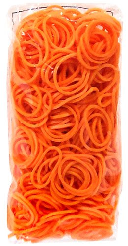 Official Rainbow Loom 600 Ct. Rubber Band Refill Pack ORANGE [Includes 25 C-Clips!]