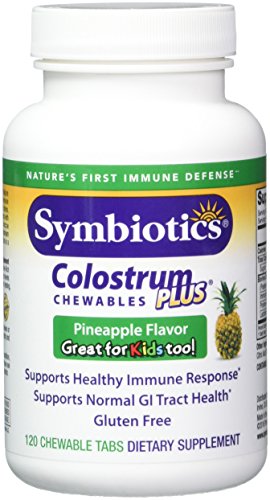 Symbiotics 800Mg Colostrum Plus Pineapple Chewables, 2 Count