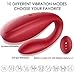 G-Spot Vibrators, Xocity, Clitoral Nipple Anal Vagina Vibrator with 10 Vibrations 10M Remote Control, Adult Sex Toys with Dual Motors for Women Men Male Female Couples Play, Frosted Red