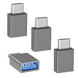 Welldiea USB C to USB Adapter 4 Pack, Type C Male