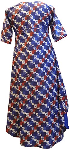 Smsaree Stylish & Designer Premium Quality Ethnic Rayon Kurti For Women (Blue)
