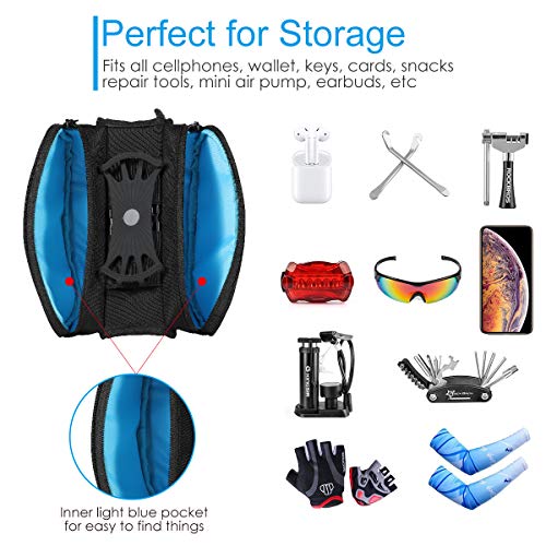 VUP Bike Top Tube Bag, Waterproof Front Frame Bike Bag with Large Storage, Universal Bicycle Motorcycle Handlebar Bag Fits All 4"-6.5" Cellphones for iPhone, Samsung, LG, Google, Nubia, HTC and More