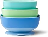 Nuby Toddler Suction Weaning Bowls 3-Pack Easy Release Tab Boy view 2