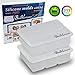 BestVariant Silicone Ice Cube Molds Tray with Lid – Premium, Dye-Free, Non-Toxic – Makes Large 2 inch Cubes – Multipurpose Flexible – Easy to Remove Ice Cubes – Stackable Trays (2 Pack)