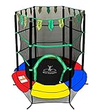 Exacme 0005 New Youth Jumping Round Trampoline Exercise Safety Pad Enclosure Combo Kids, 55