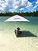 Hospitality Rattan Hydra Shade XL-150 Boating Umbrella with Expansion Base and Beach Spike, Diagonal 8-Foot Square, Gray