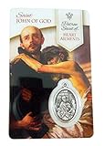 Silver Toned Saint John of God Patron of Heart