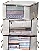 MISSLO Thick Oxford Clothing Organizer Storage Bags for Clothes, Blanket, Comforter, Closet, Medium, 3 Piece Set (Beige)