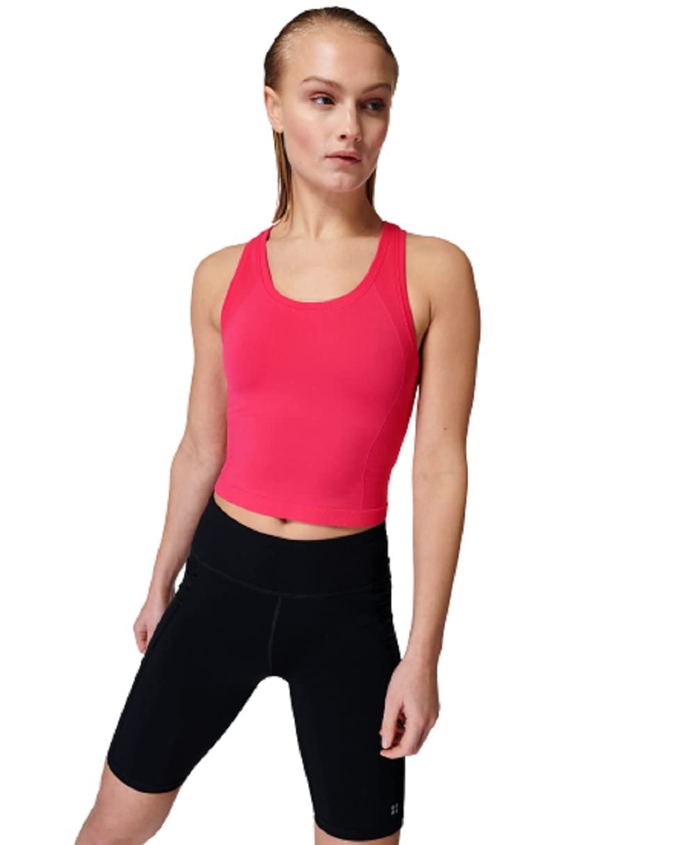 Sweaty Betty Women’s Athlete Cropped Racer Back Seamless Workout Tank TOP