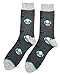 Nintendo Super Mario Bros Green Luigi Baseball Cap and Grey Mushroom Crew Sock Gift Bundle