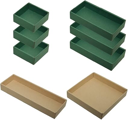 Amazon Yamapac 引き出しキレイ 整理トレイ Shiki 組み合わせ8個セット グリーン クラフト 引き出し仕切り トレー 文房具 オフィス用品