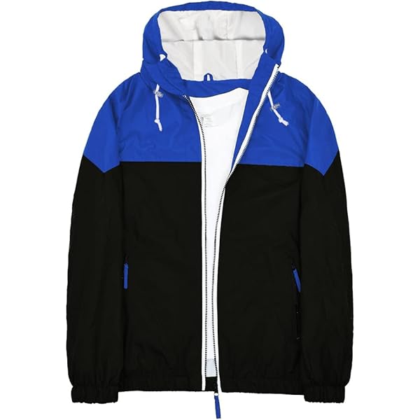 MADHERO Mens Windbreaker Jacket Lightweight 90s Retro Wind