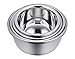TeamFar Stainless Steel Mixing Bowl Set, Nesting Cooking Bowls, Solid & Durable, Mirror & Matte Polish, Set of 4 (Compact Size include 4 - 3 - 2.5 - 1.8 Qt.), Dishwasher Safe