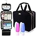 habe Extra Large Hanging Travel Toiletry Bag, 4 Travel Bottles, Fits Full-Size Toiletries, Travel Storage Case, Cosmetic Bag Organizer for Women, 3-in-1 Bathroom Supply, Makeup, and Shower Kit
