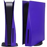 Disc Edition Face Plates Cover Skins Shell Panels for PS5 Console, Accessories for PlayStation 5 Protective Replacement Faceplates Dustproof Anti-Scratch (Purple)