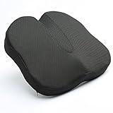 Kingta Butterfly Shape New Design Seat Cushion -3D Breathable Mesh Cover & Memory Foam Luxruy Back Support and Sciatica Relief Seat Pillow(Black)