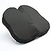 Kingta Seat Cushion Lumbar Support Pillow -Butterfly Shape New Design 3D Breathable Mesh Cover-Memory Foam Luxury Back Support and Sciatica Relief,Best for Office,Home and Car(Black)