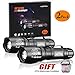 WAYTIM LED Flashlight High Lumens W1200 Tactical Flashlight,CREE XML T6 LED,6 Pcs Carabiner (Gift),Five Modes,with Clip,Zoomable, for Hiking,Camping,Hunting,Fishing,Exploration,Emergency(2 pack)
