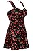 HENGJIA Women's Elegant Crossover One Piece Swimdress Skirted Bottom Swimsuit (FBA) Black Cherry 3XL(US8-10)