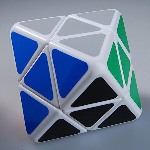 4-axis Octahedron Cube Diamond Shape Puzzle (White),Durable with Vivid Color,Smooth Magic Rubik`s Cube Best Birthday Christmas Puzzle Gift for your Children