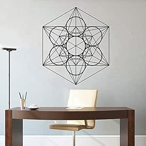 Geiqianjiumai Patrón geométrico Cubo Vinilo Pared Pintura Pared