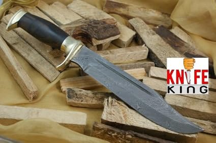 Custom Damast Bowie Messer Jagdmesser Mit Lederscheide