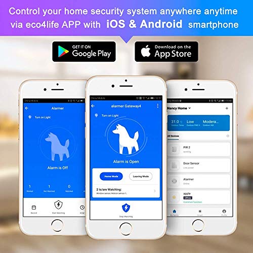 eco4life Smart Home Automation Hub Monitoring Smart Devices- 4 Piece DIY Smart Home Starter Kit - 24/7 Monitoring System… - Image 4